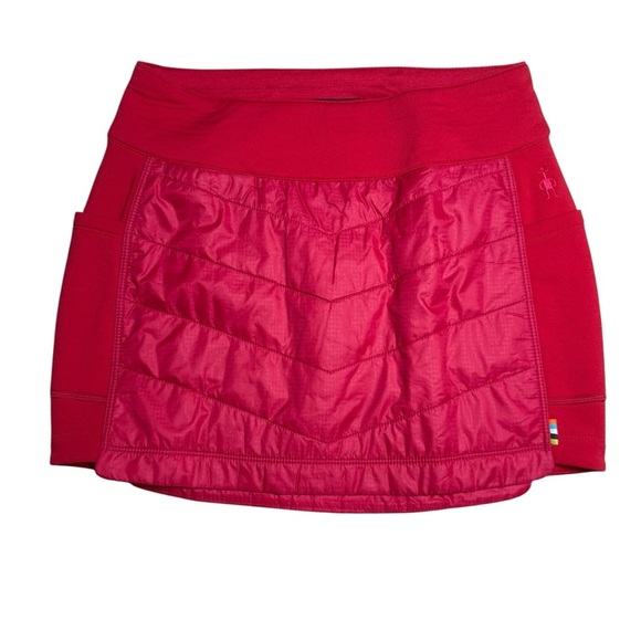 Smartwool Women’s XS Red Puffer Quilted Skirt Merino Wool Blend - Picture 1 of 4